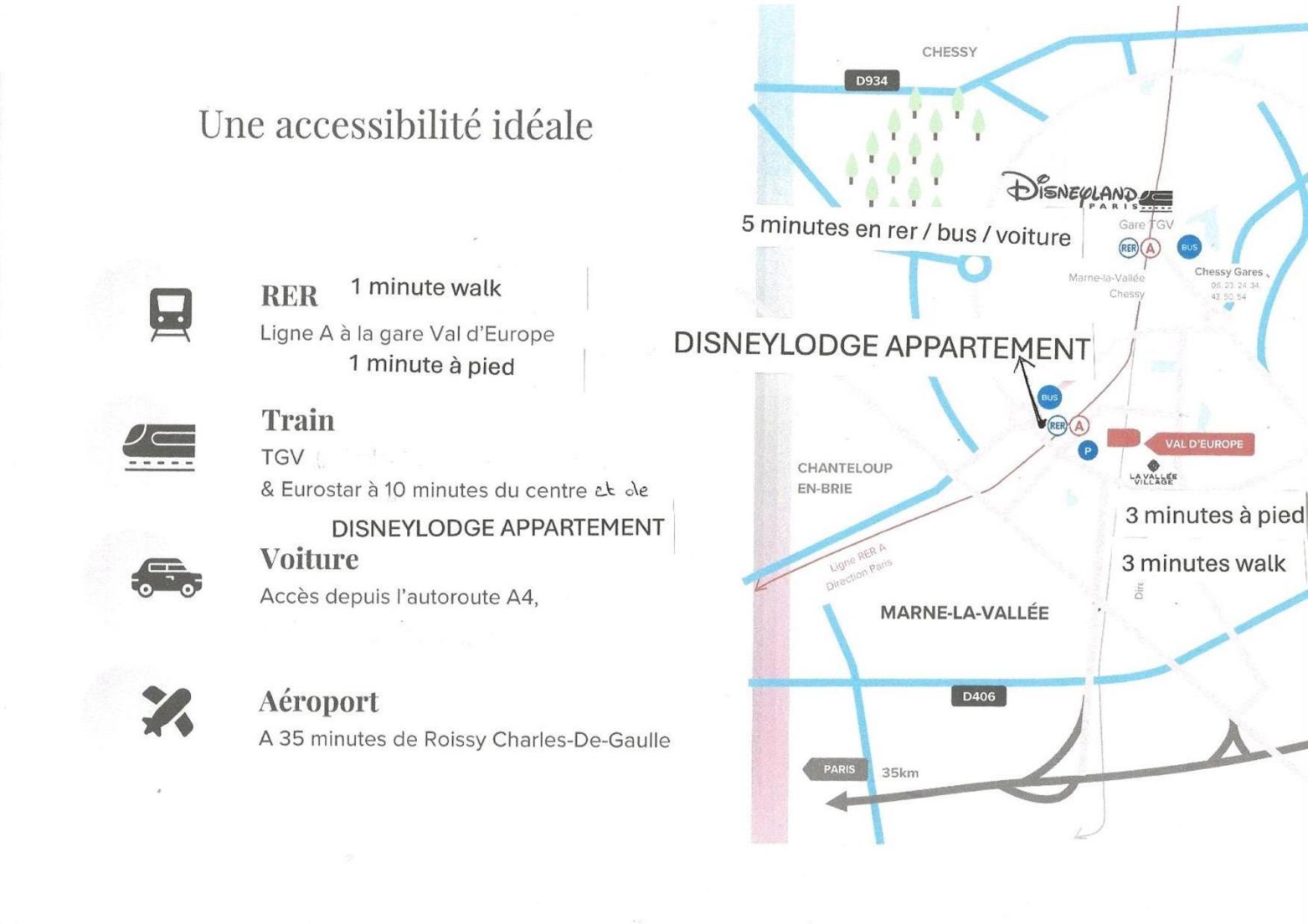 Disney 3 Mn, 14 People , 4 Bedrooms, 2 Parkings Prives Chessy  Exterior photo